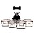 Pearl 6/6/10/12/13/14 PMTM660234 Championship Marching Sextet w/Carrier, White (1-66-W)