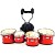 Pearl 8/10/12/13 PMTM8023 Championship Marching Quad w/Carrier, Red (9-1-R)