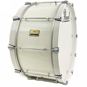 Pearl 12x26 BDP2612 Championship Pipe Marching Bass Drum, Arctic White